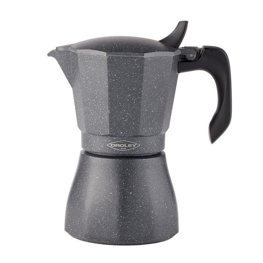 Oroley Black Induction Coffee Maker 6 Cups Petra