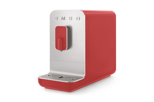 Cafetière super-automatique rétro Smeg en rouge