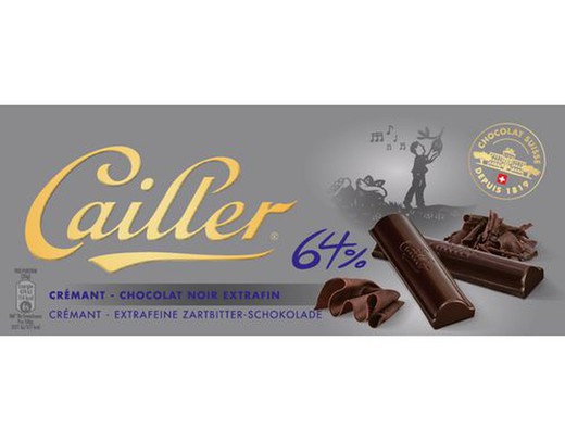 Cailler cremant choco negro 64% extrafino 100grs