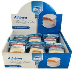 Caja Alfajores Argentinos Blancos Mardel expositor 24 uds 50 Grs Mardel