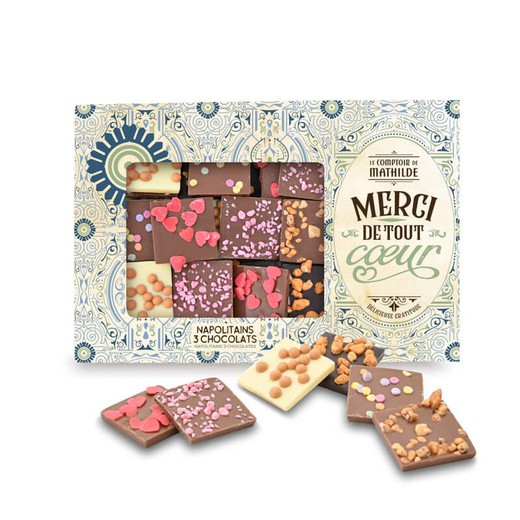 Caja Chocolate Napolitanas de Navidad Comptoir de Mathilde 300 grs