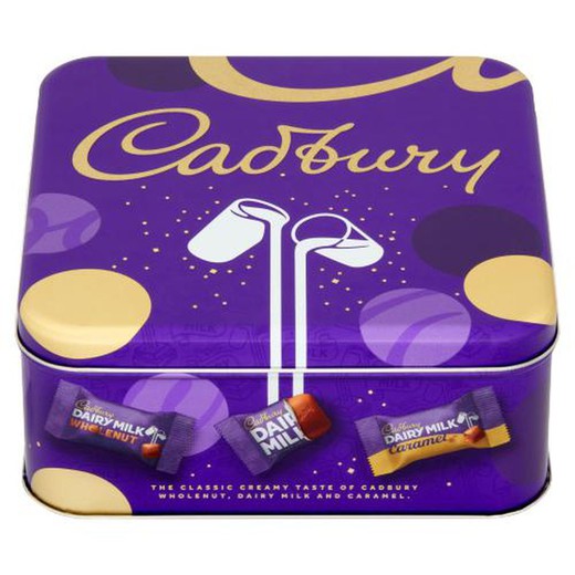 Caja Metalica Chocolate Cadbury Regalo Navidad 396 grs