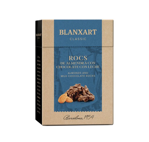 Caja Rocas Chocolate Leche y Almendra 100 grs Blanxart