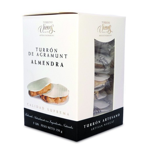 Agramunt Almond Nougat Box 5x30 grs Gourmet Vicens