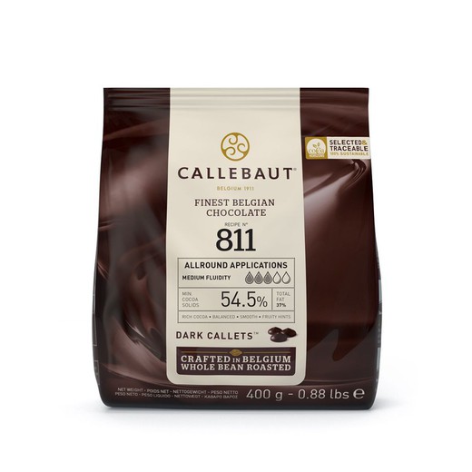 Callets μαύρη σοκολάτα 400 g callebaut