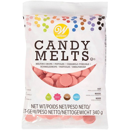 Candy melts rood 340 grs wilton