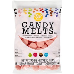 Candy melts roze 340 grs wilton