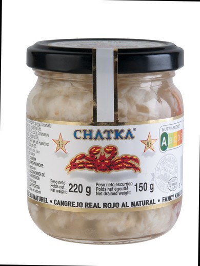Cangrejo real ruso 60% patas Envase cristal 220 g Chatka