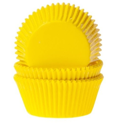 Capsule cupcake jaune 50 unités house of marie