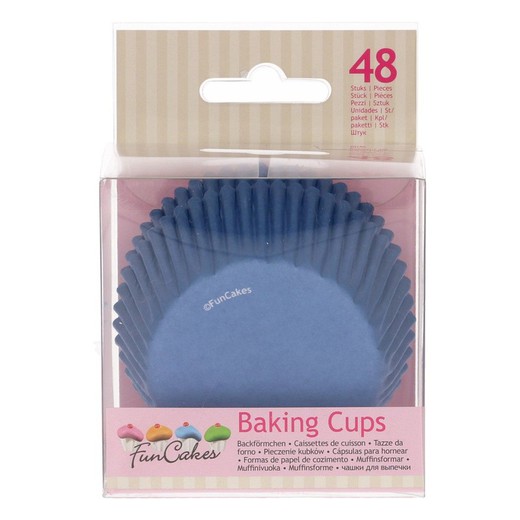 Capsula cupcake blu 48 unità funcakes