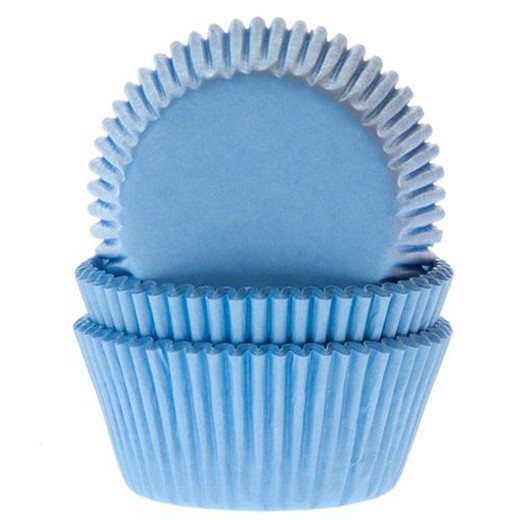 lichtblauwe cupcake capsule 50 stuks house of marie