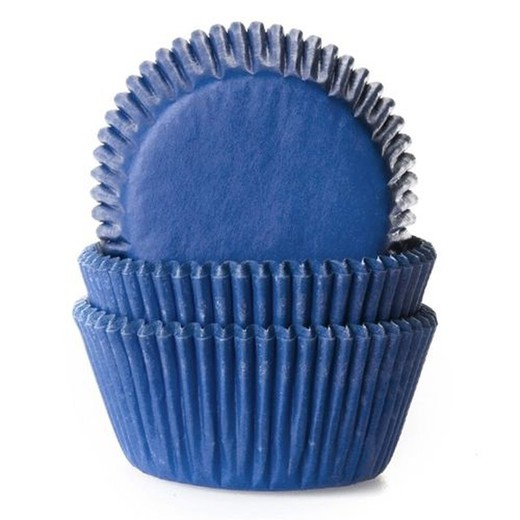 Blå denim cupcake kapsel 50 enheder house of marie