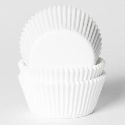 Hvid cupcake kapsel 50 enheder house of marie