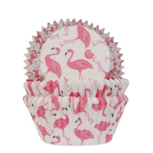House of Marie flamingo cupcake kapsel 50 enheter