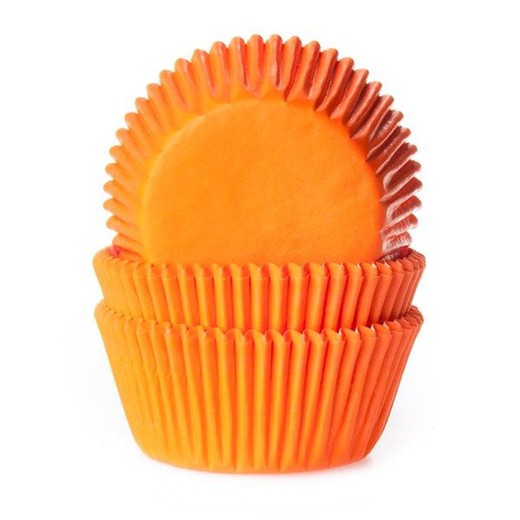 Πορτοκαλί κάψουλα cupcake 50 μονάδων house of marie