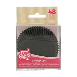 Capsula per cupcake nera 48 unità funcakes