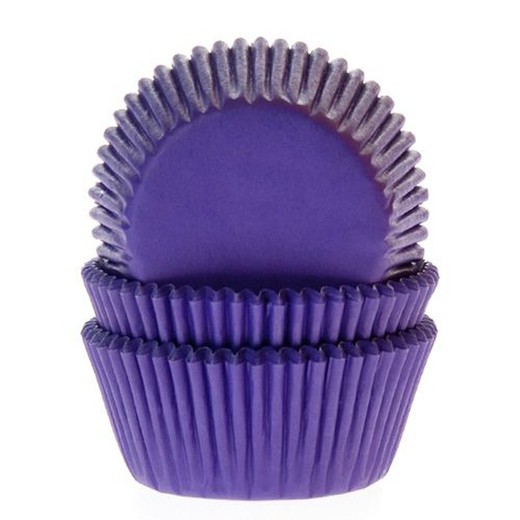 Paars violet cupcake capsule 50 stuks house of marie