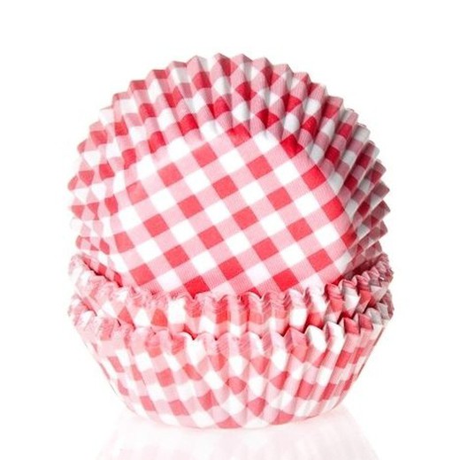 Red gingham cupcake capsule 50 units house of marie