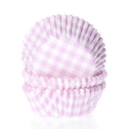 Capsule rosa per cupcake 50 unità House of Marie