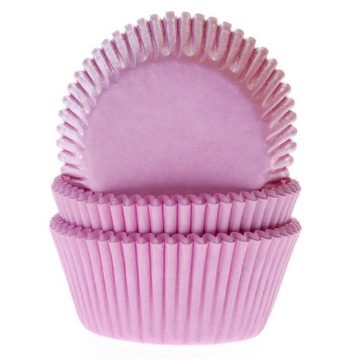 Cápsula de cupcake rosa claro 50 unidades casa de maria