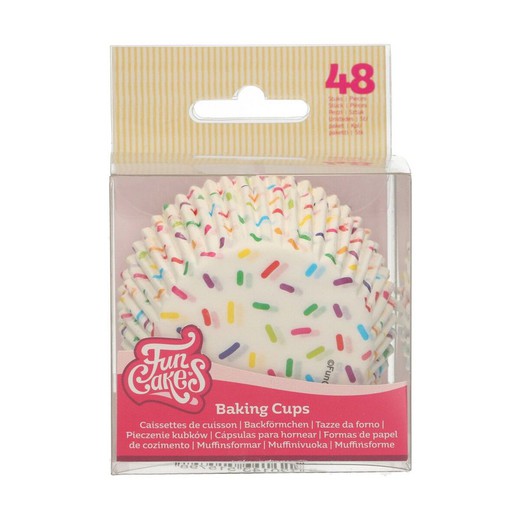 Cápsula cupcake sprinkles 48 uds funcakes