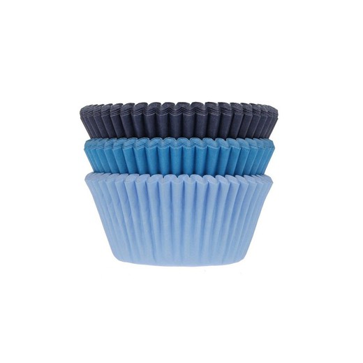 Assorted blue cupcake capsule 75 units house of marie