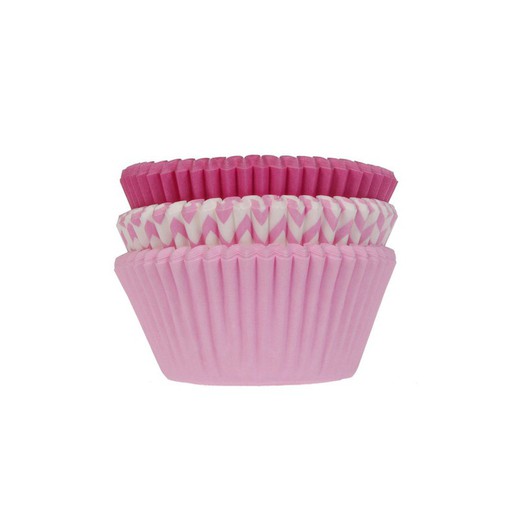 Capsule per cupcake rosa assortite da 75 unità House of Marie