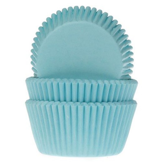 Turquoise cupcake capsule 50 stuks house of marie
