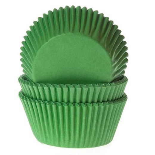 Gräsgrön cupcake kapsel 50 enheter house of marie
