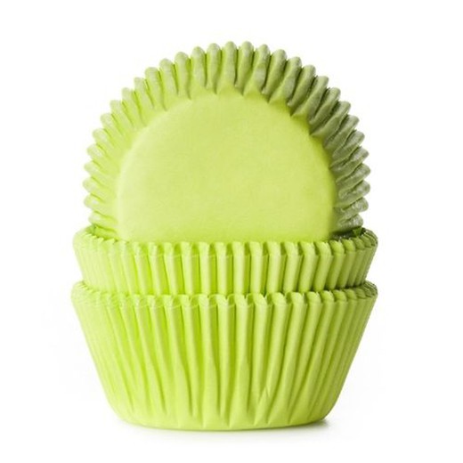 House of Marie limegrön cupcake kapsel 50 enheter
