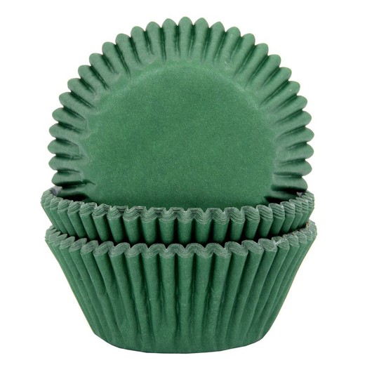 Cápsula cupcake verde oscuro 50 uds house of marie