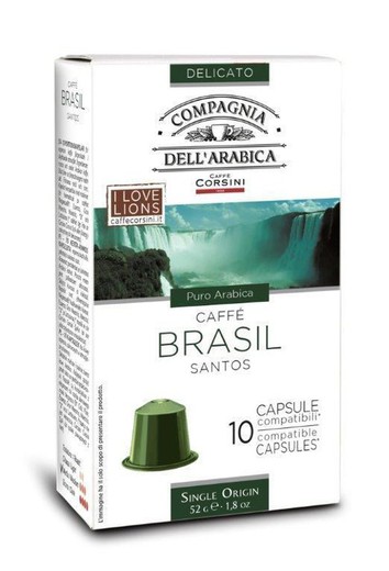 Cápsulas café compostables brasil compagnia dell'arabica 10 uds