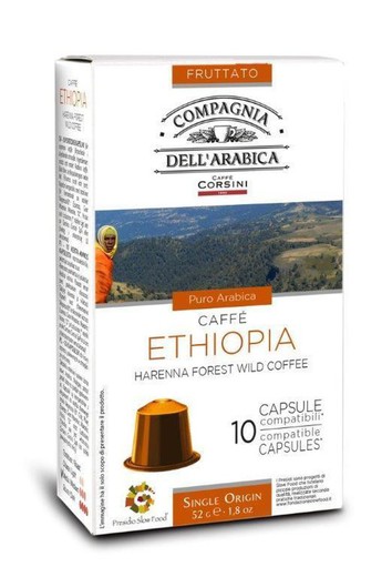 Etiópia cápsulas compatíveis nespresso 10 unidades