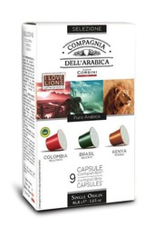 Cápsulas café compostables selección compagnia dell'arabica 9 uds