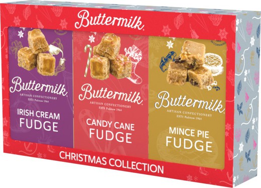 Buttermilk Candies Christmas Fudge Gift Selection Box 3 Pack 300g