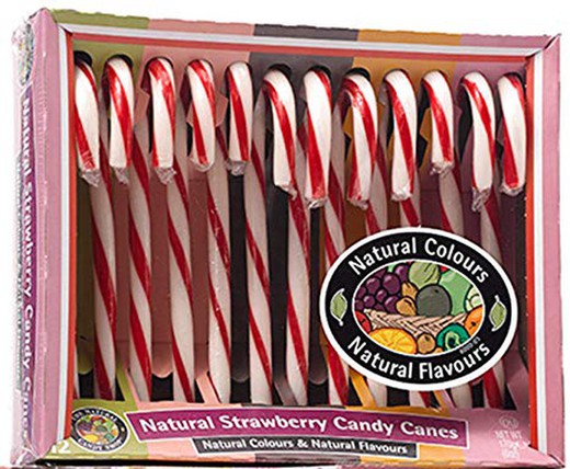 Caramelos de Navidad Bastones Candy Shop Fresa Candy Canes 168g