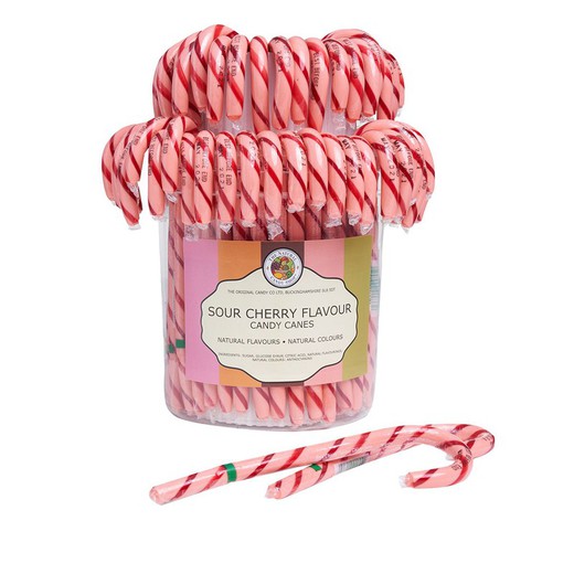 Caramelos de Navidad Bastones Candy Shop Sour Cereza Candy Canes 28g