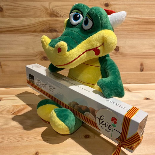 Catanias cudie 200 grs special sant jordi with large stuffed dragon