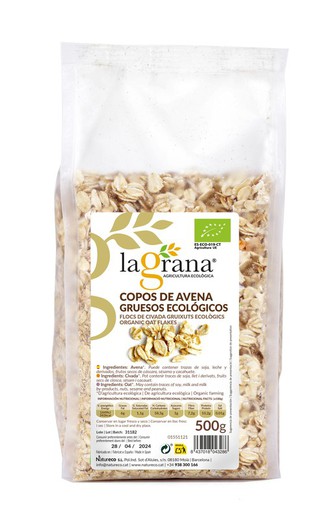 Cereales Copos Avena Gruesos Ecológico Bio 500Grs La Grana