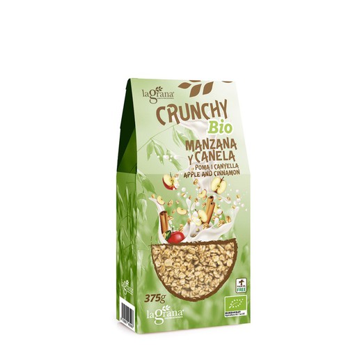 Cereales Crunchy Avena Manzana Canela Ecológico Bio 375Grs La Grana
