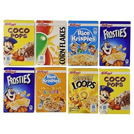 Assortiment de céréales kellogs 8 unités mini