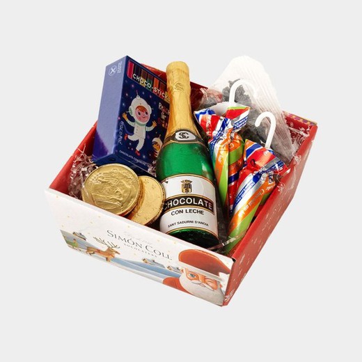 Special Christmas Chocolate Gift Basket for Children Kings Simon Coll Medium 106 grs