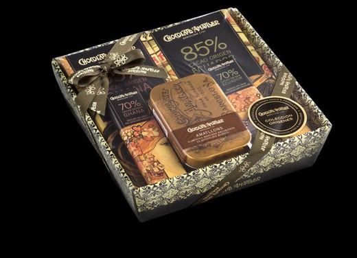 Cesta regalo chocolate negro amatller (cad 290224)