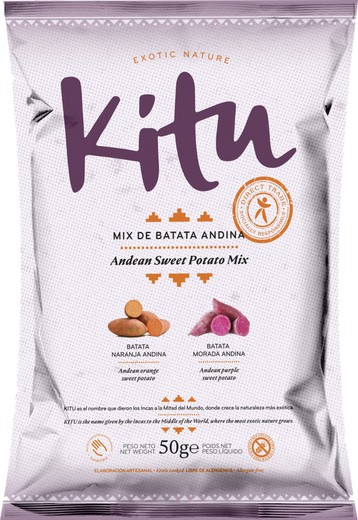 Andinska potatisgrönsakschips 50 g glutenfria kitu-snacks