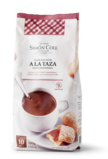 Chocolate a la taza 18% cacao vainilla 500 grs simon coll