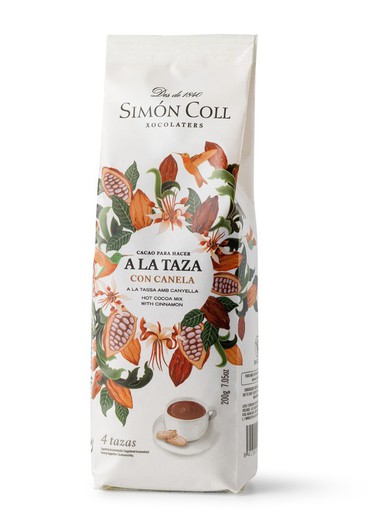 Chocolat chaud 28% cacao cannelle 200 g simon coll