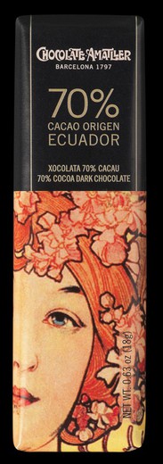 Chocolate amatller 18 grs 70% ecuador