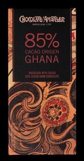 Czekoladowy Amatller 70 grs 85% GHANA