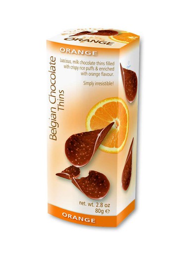 Chocolate belga con naranja gourmet 80 grs