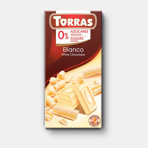 Torras biała czekolada bez dodatku cukru 75 grs